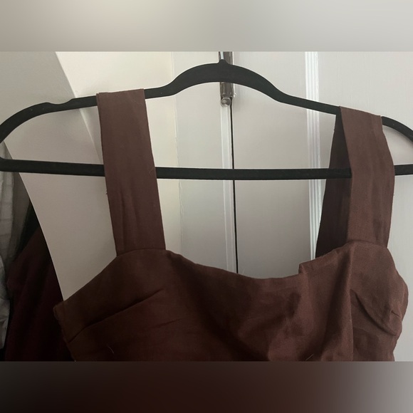 NWT Reformation Kerrigan Linen Dress (in Cafe) - Picture 8 of 10